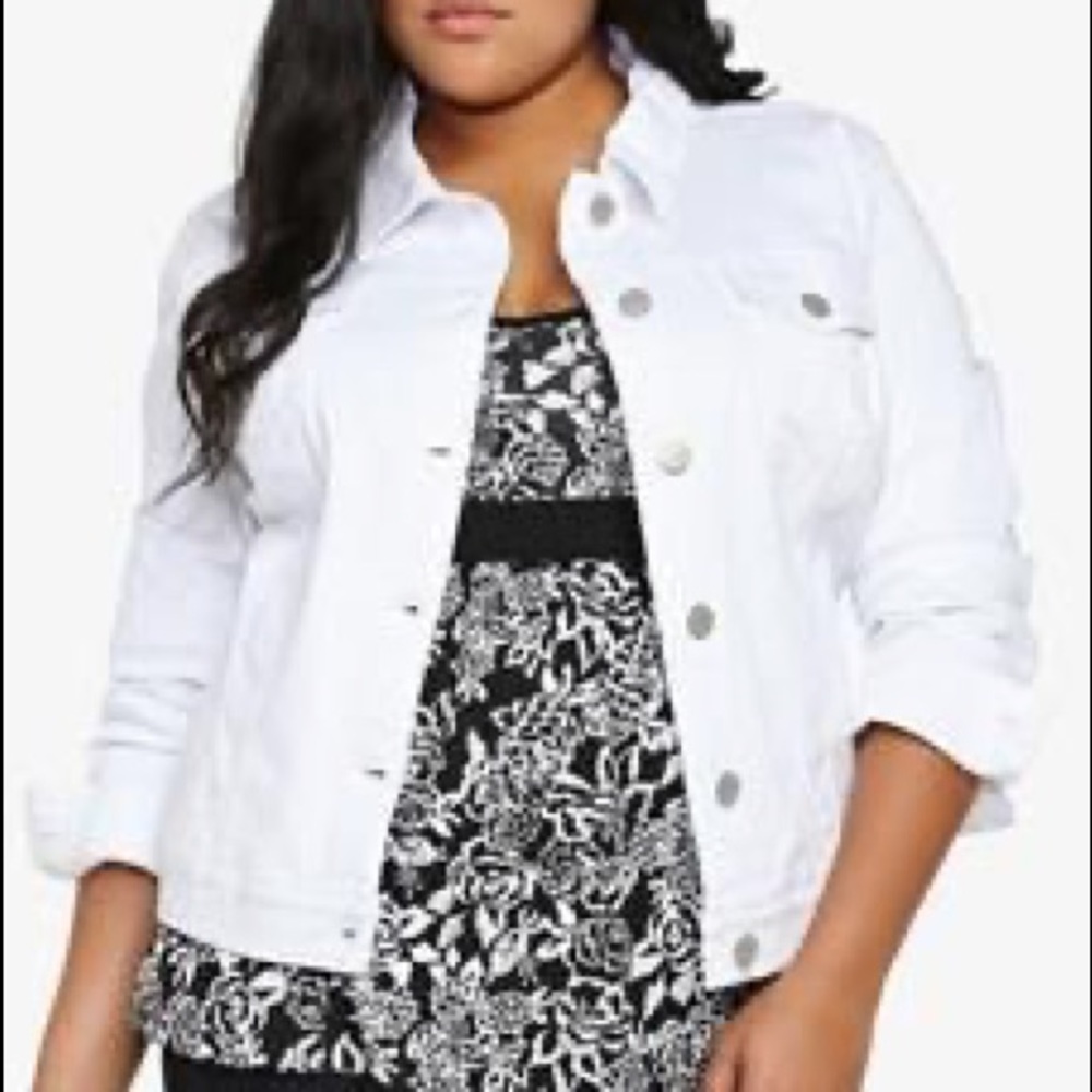 White Denim Torrid Jacket